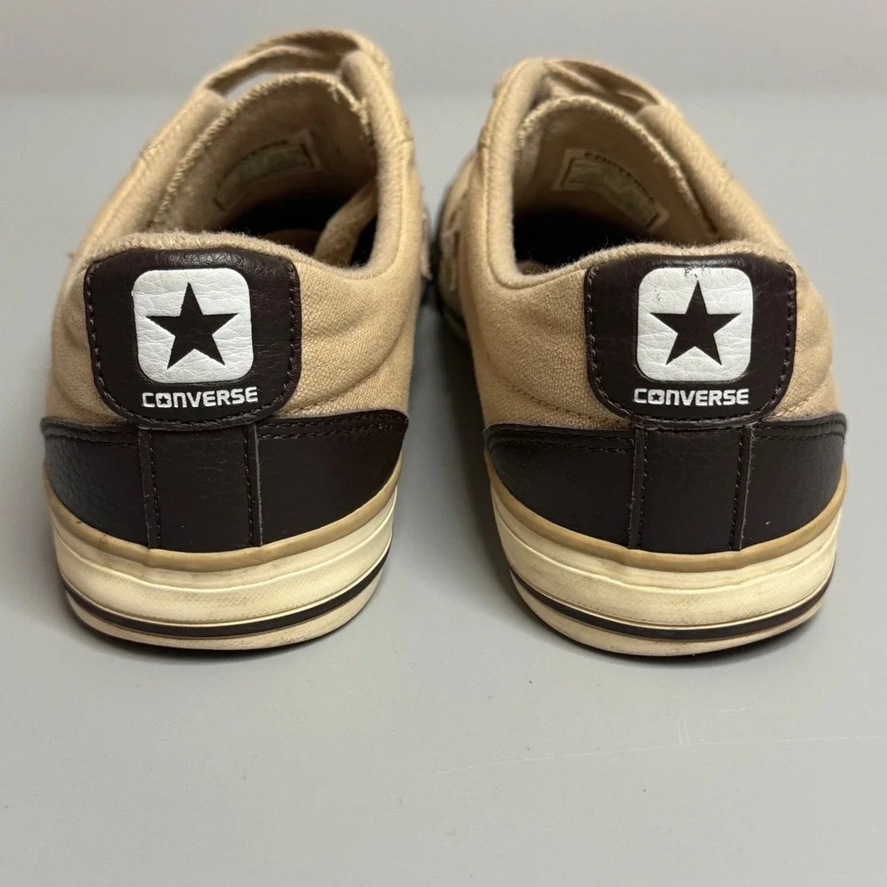 Vtg Converse Star Player Low Top Tan Brown Sneakers M 9 W 10.5 EU 42.5 Korea 80s - Picture 5 of 9